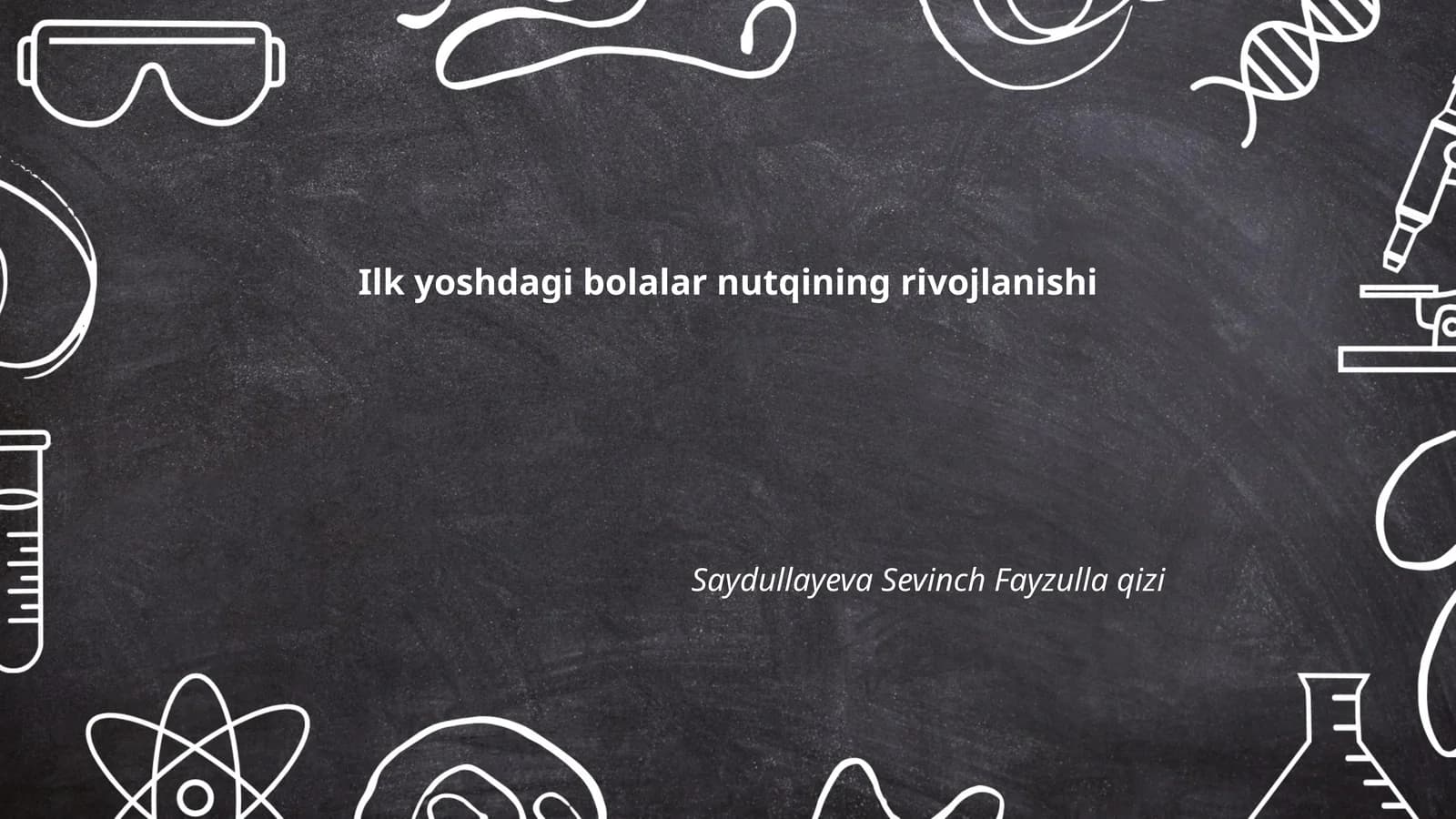 Ilk yoshdagi bolalar nutqining rivojlanishi