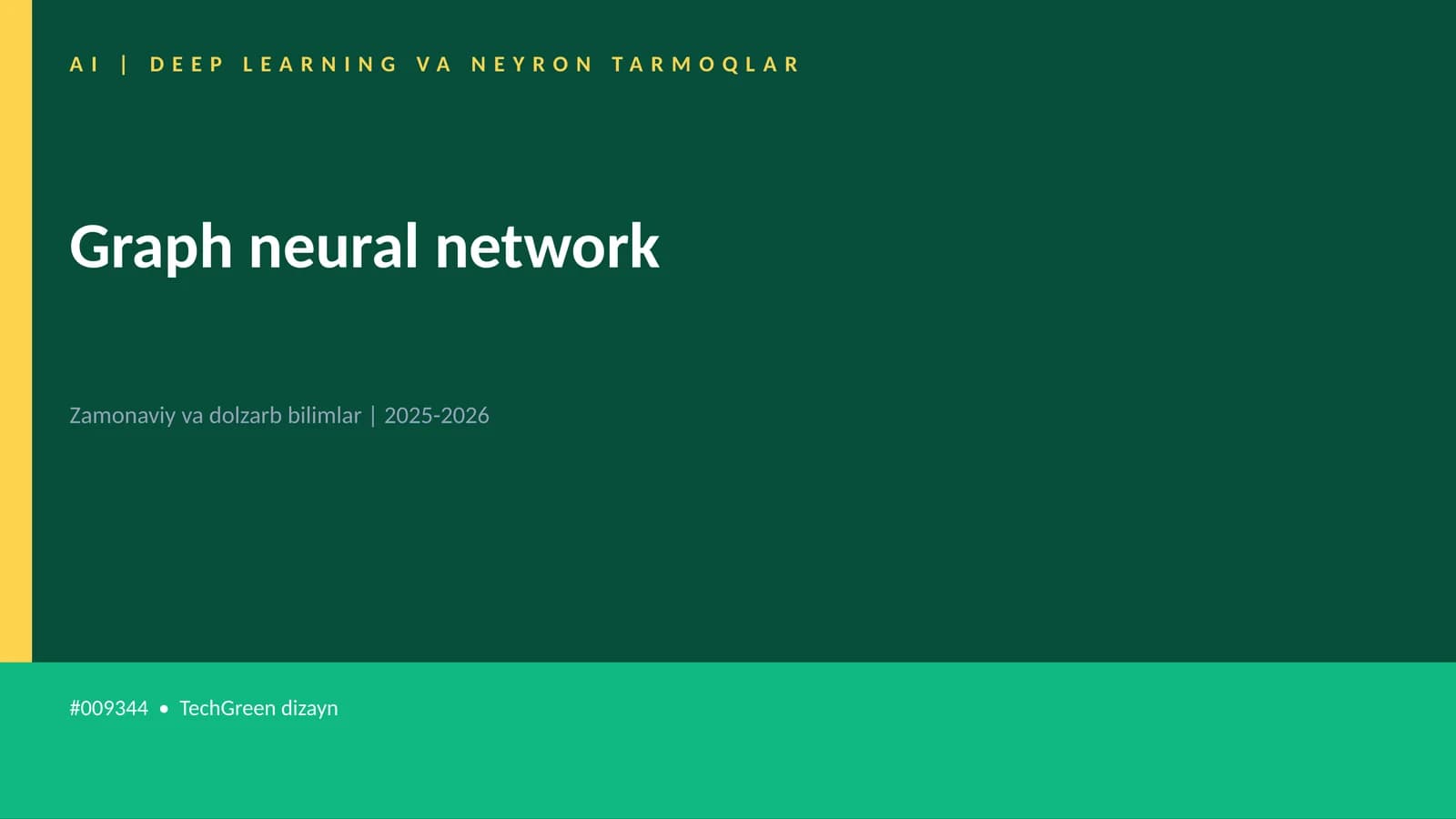 AI | DEEP LEARNING VA NEYRON TARMOQLAR