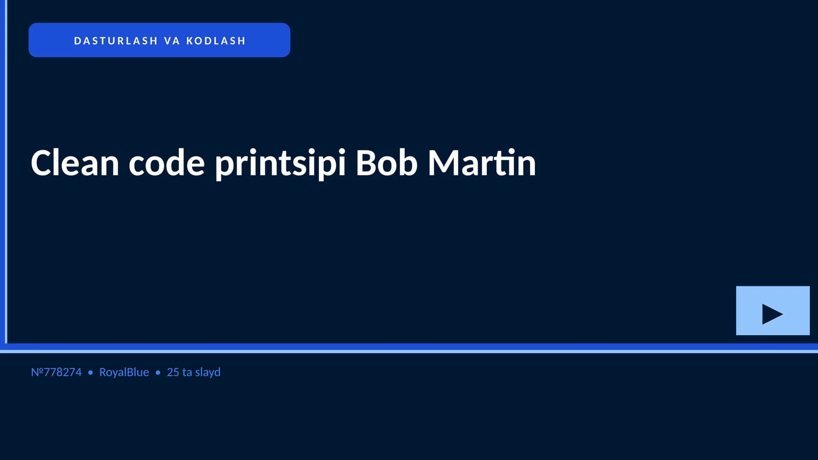Clean code printsipi Bob Martin