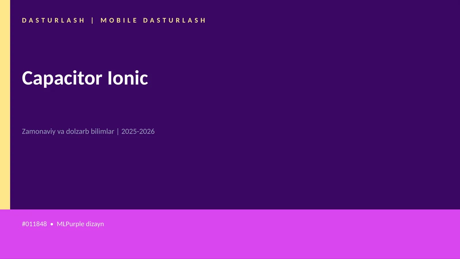 Capacitor Ionic