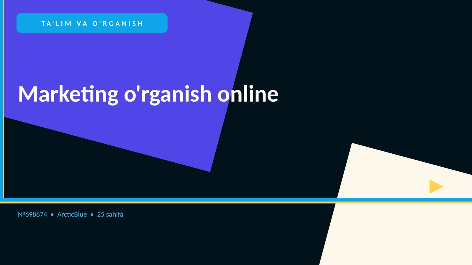 Marketing o'rganish online