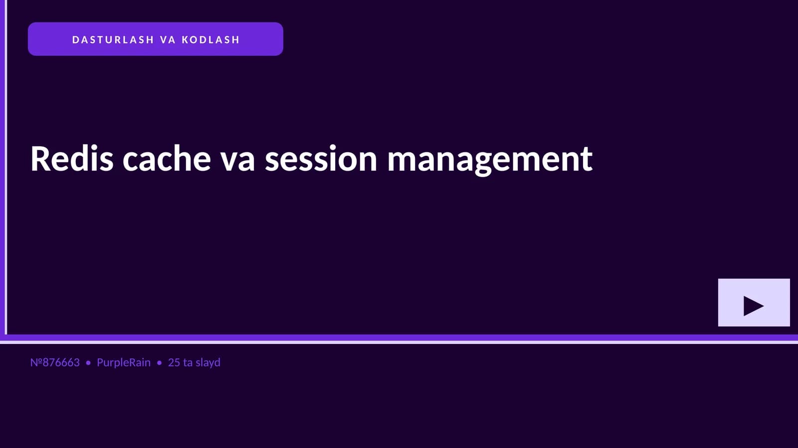 Redis cache va session management