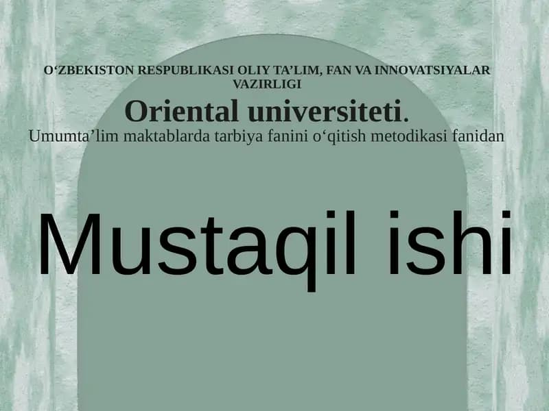 Ta’lim jarayonining qonuniyatlari  va tamoyillari