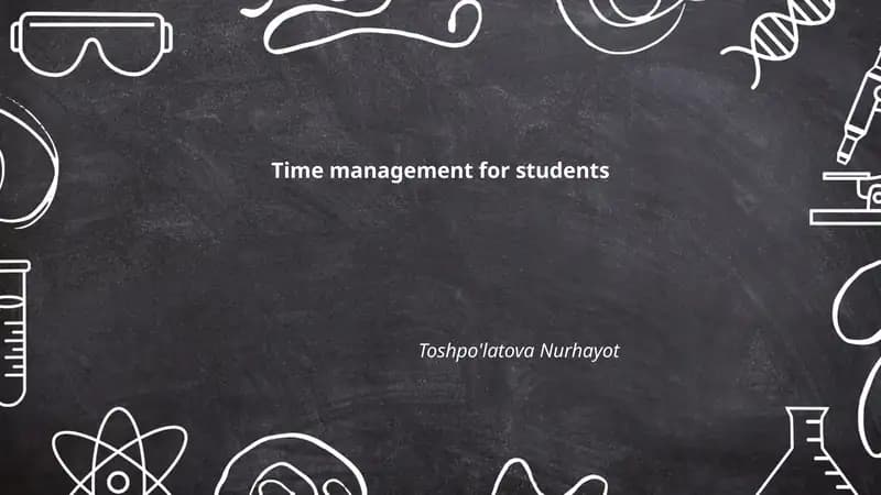Time management for students