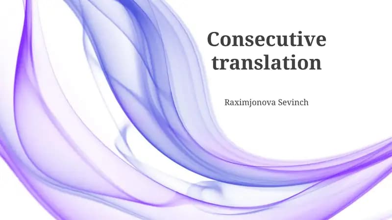 Consecutive Interpreting: Techniques and Strategies