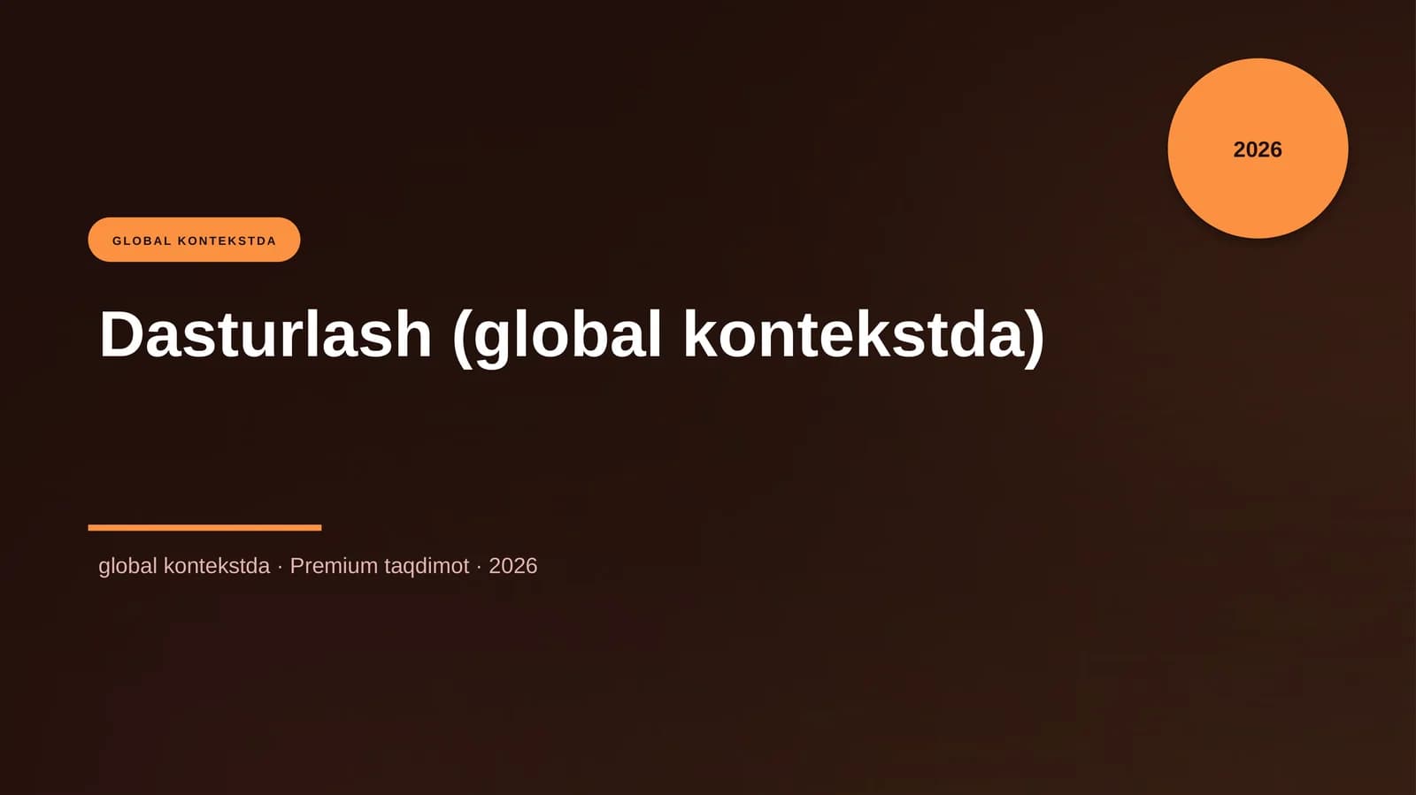 Dasturlash (global kontekstda)