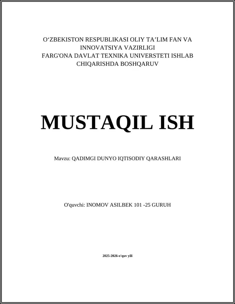 Qadimgi Mesopotamiya iqtisodiy tizimi va savdo munosabatlari