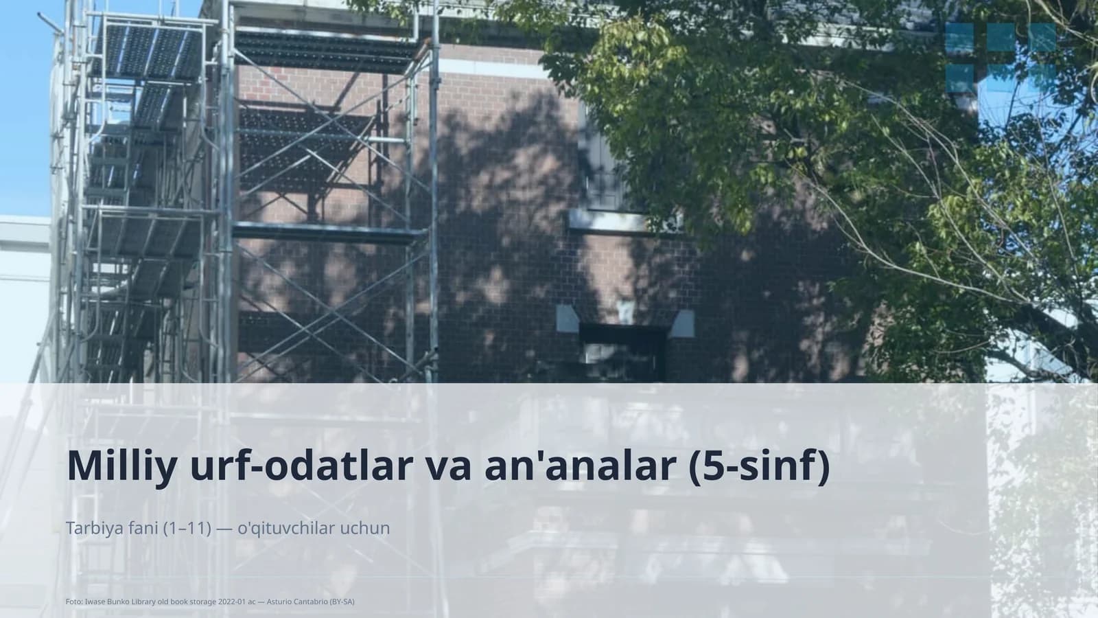 Milliy urf-odatlar va an'analar (5-sinf)