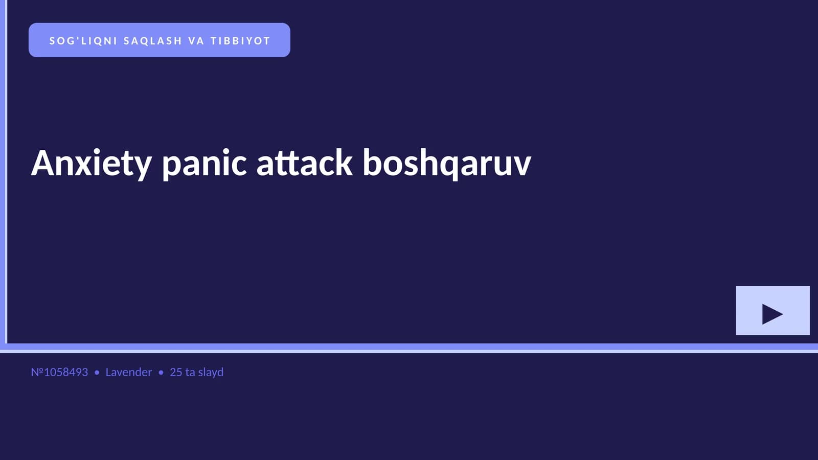 Anxiety panic attack boshqaruv