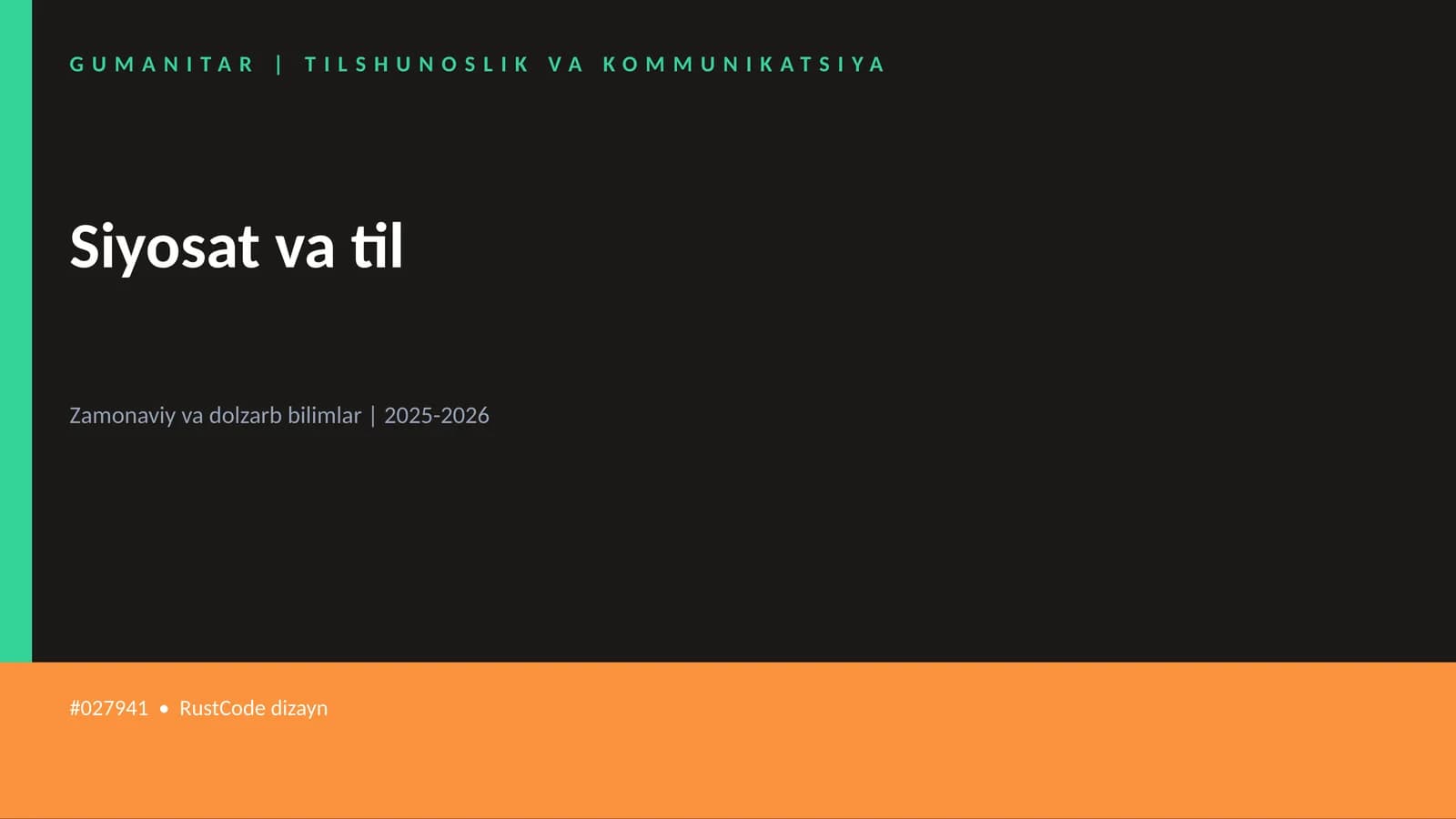 Siyosat va til