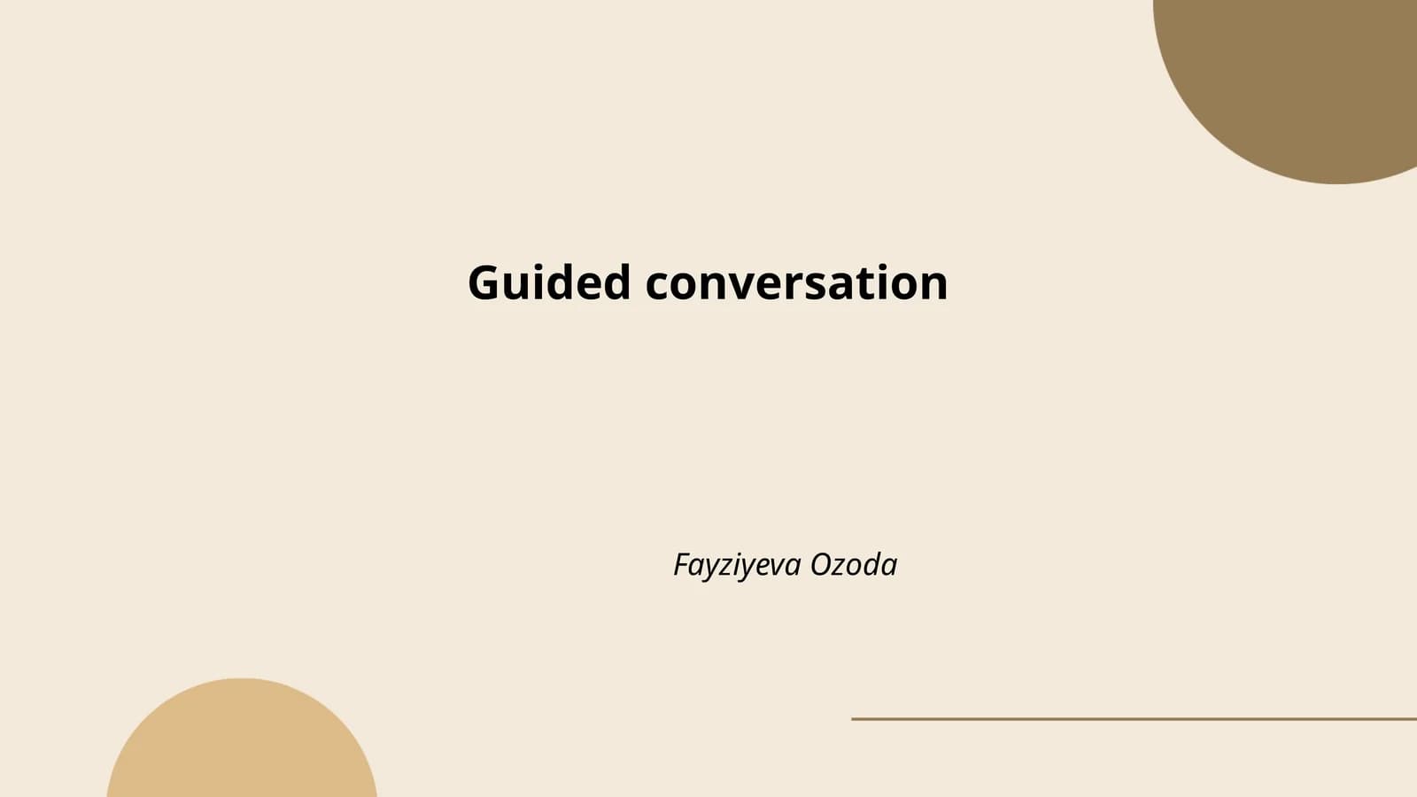 Guided conversation