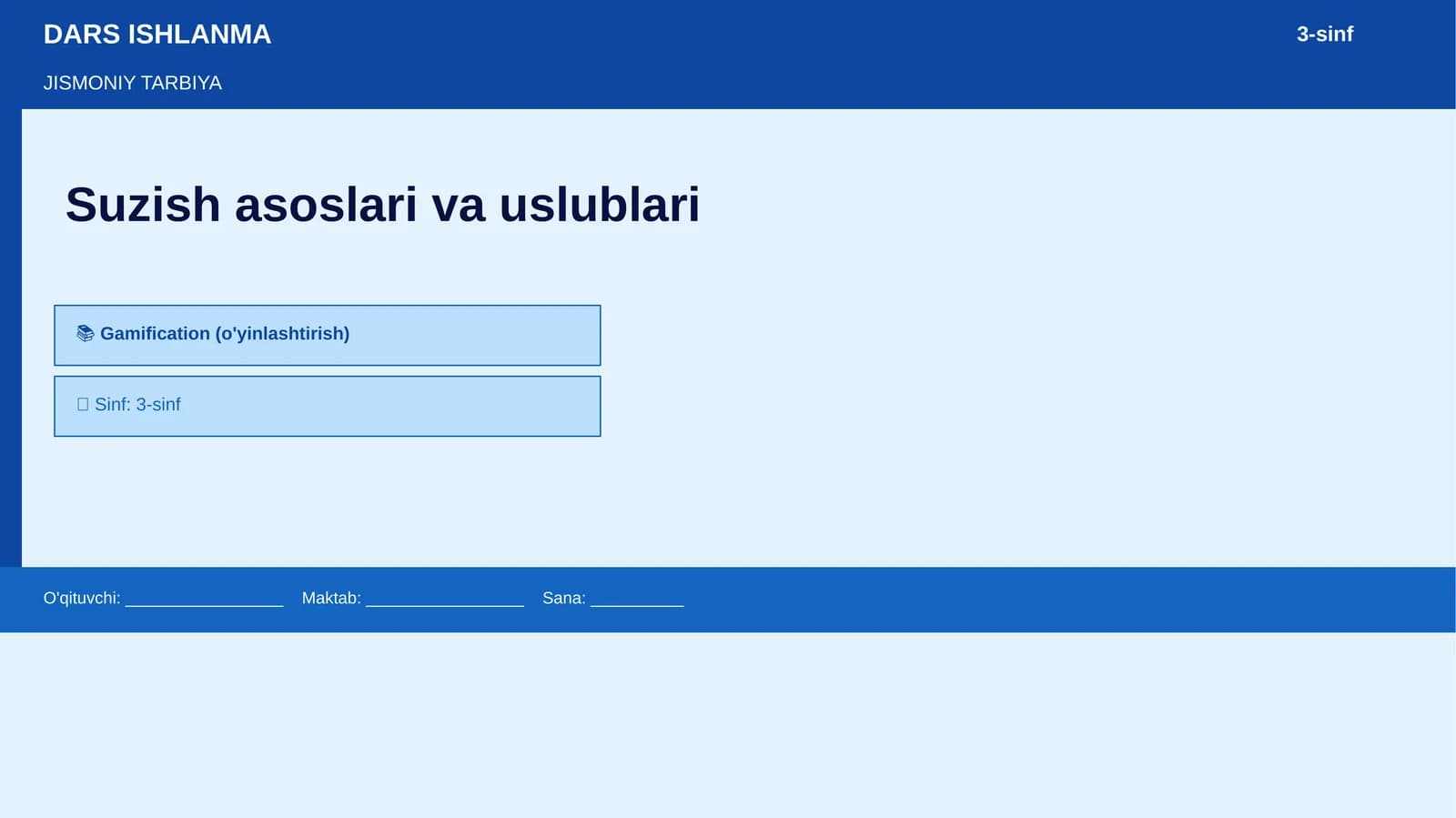 DARS ISHLANMA