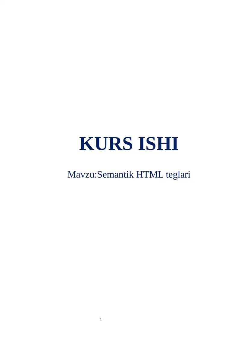 Semantik HTML teglari