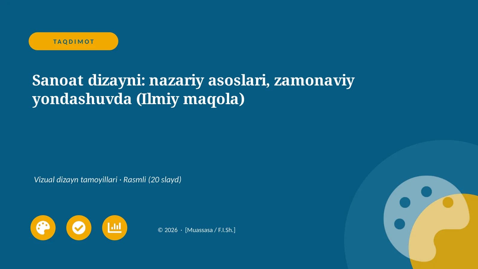 Sanoat dizayni: nazariy asoslari, zamonaviy yondashuvda (Ilmiy maqola)