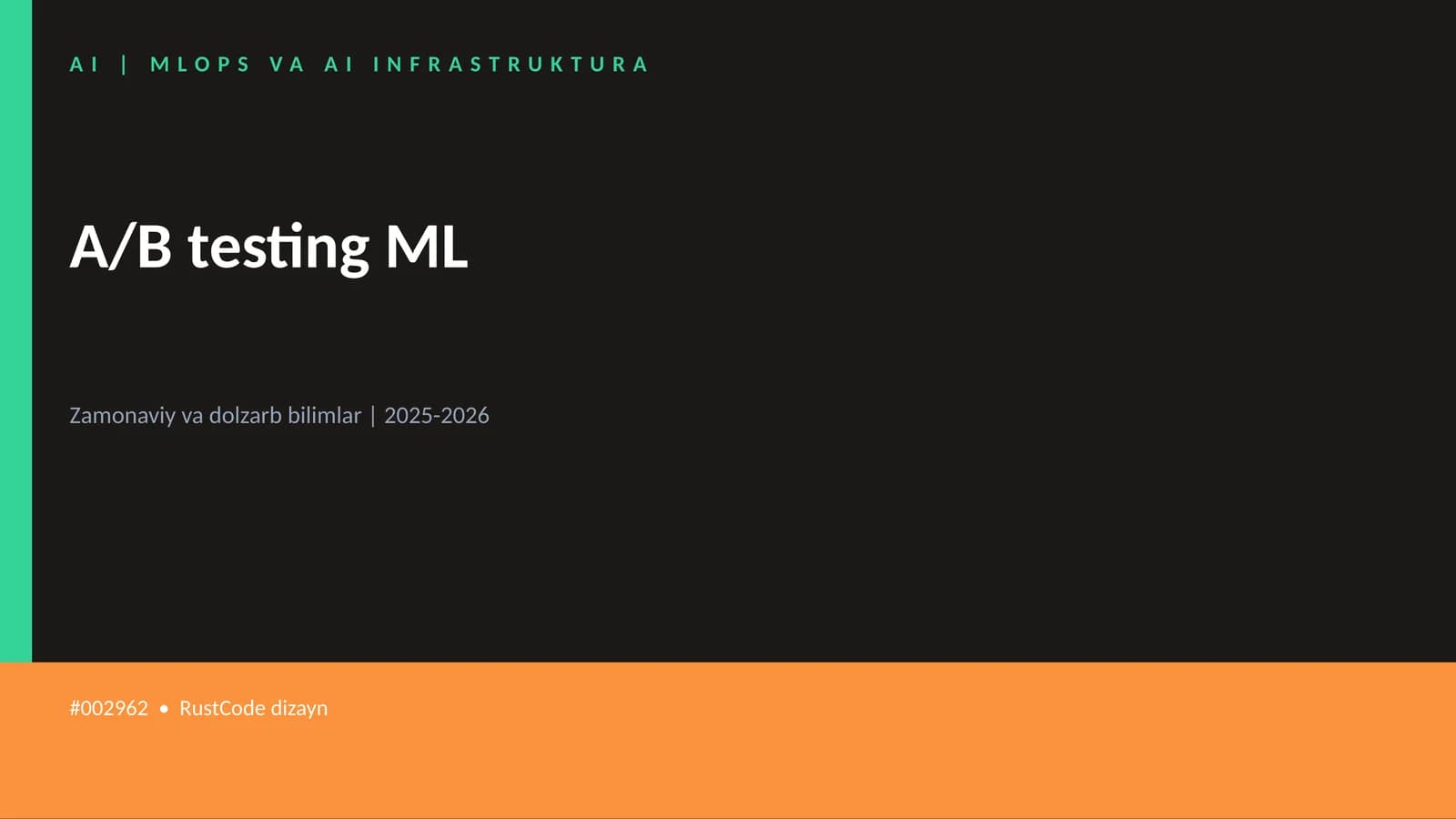 A/B testing ML