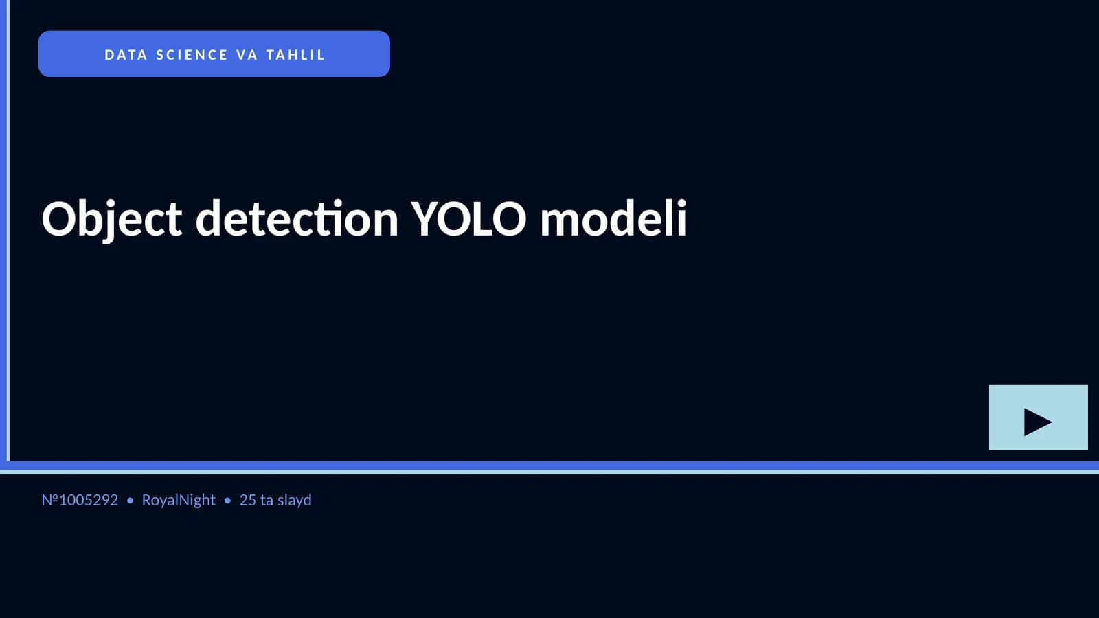 Object detection YOLO modeli