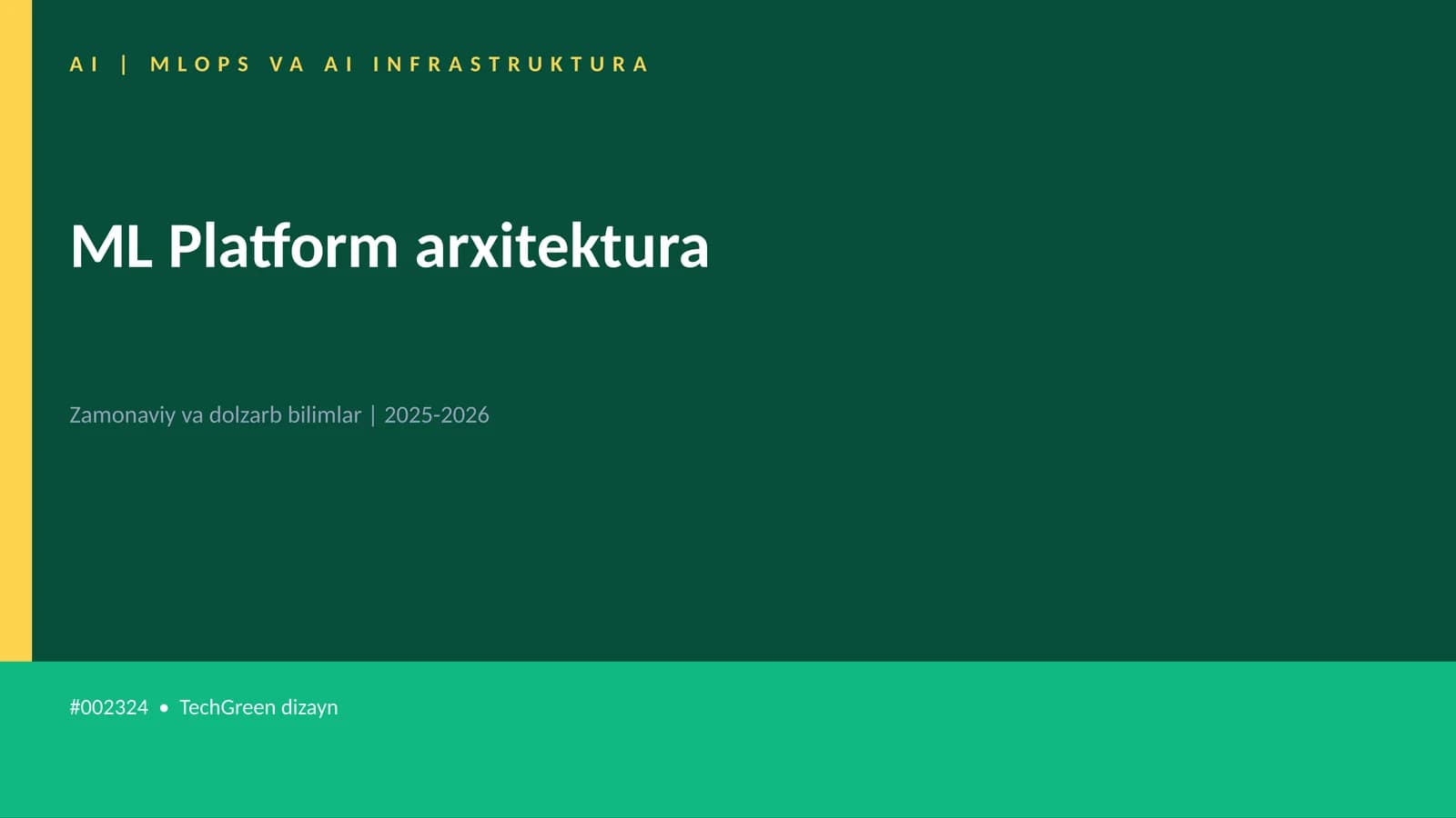 ML Platform arxitektura