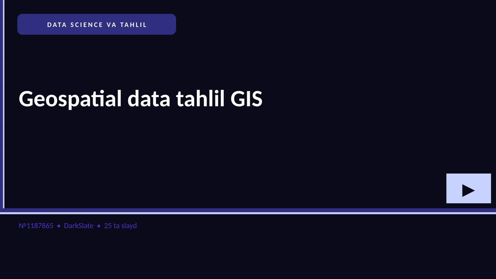 Geospatial data tahlil GIS