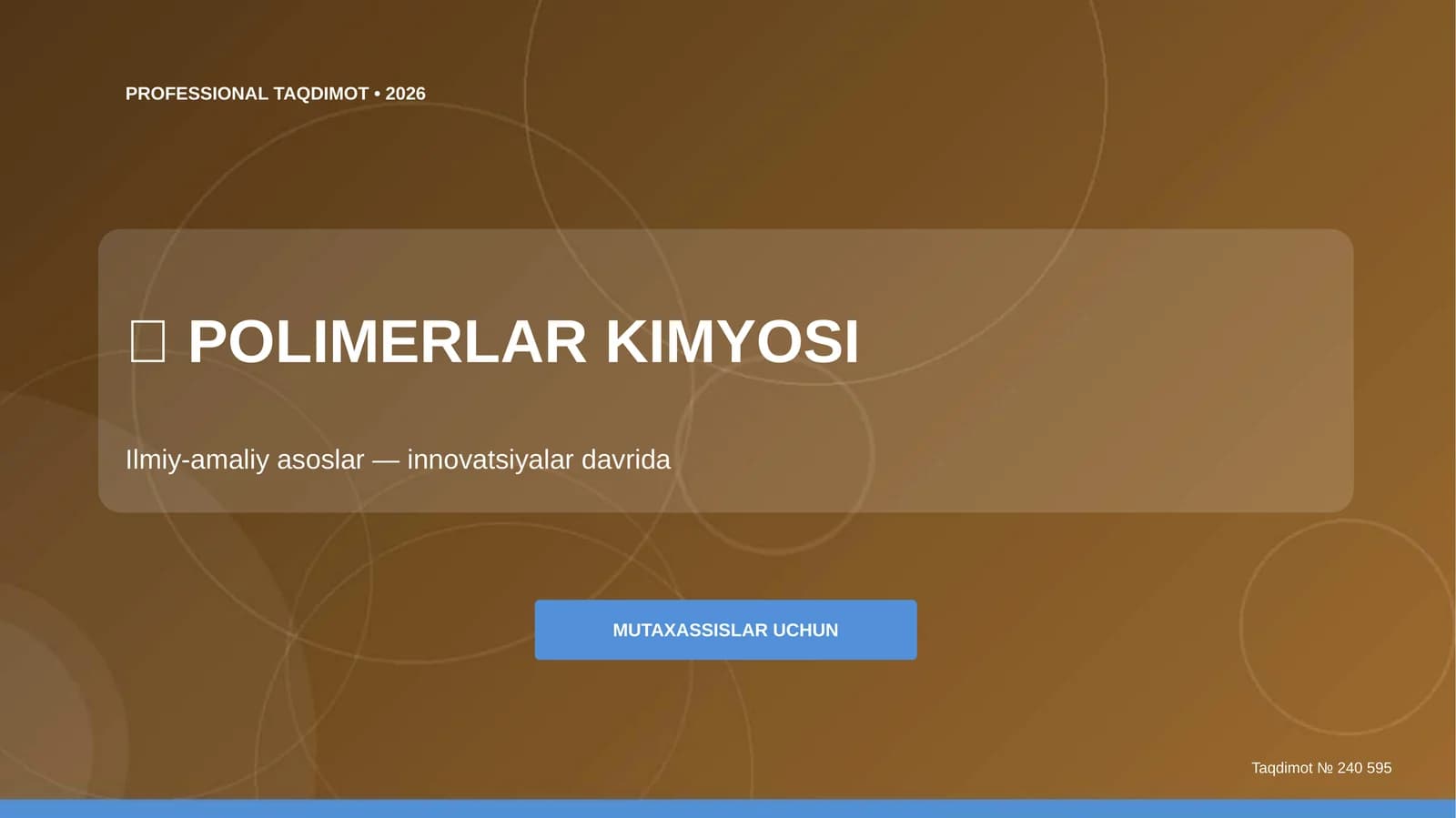 POLIMERLAR KIMYOSI