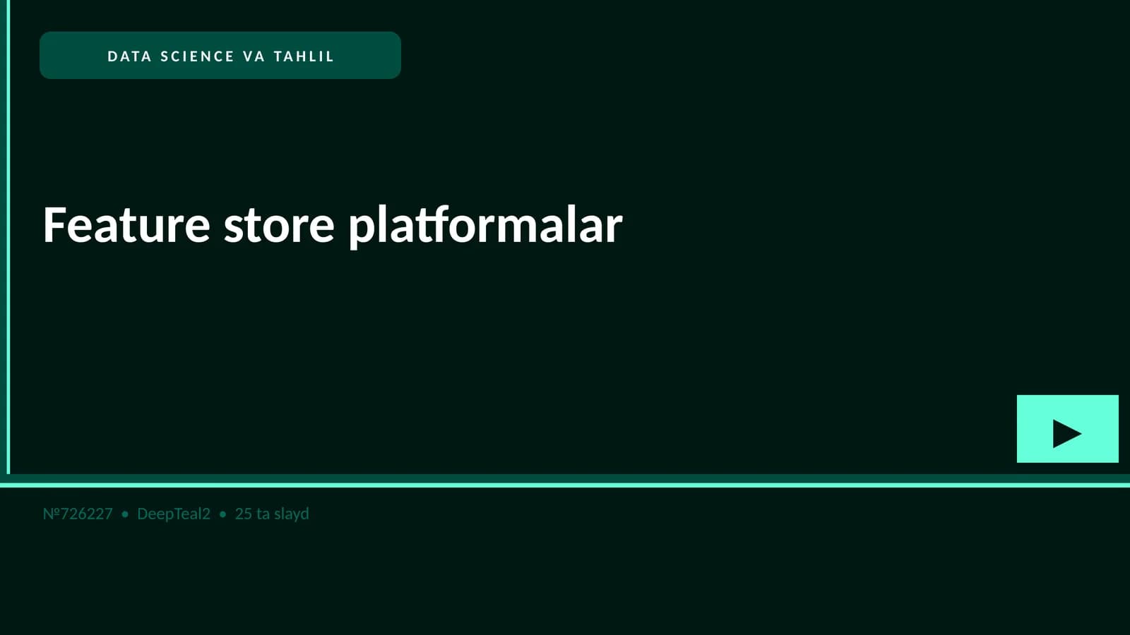 DATA SCIENCE VA TAHLIL