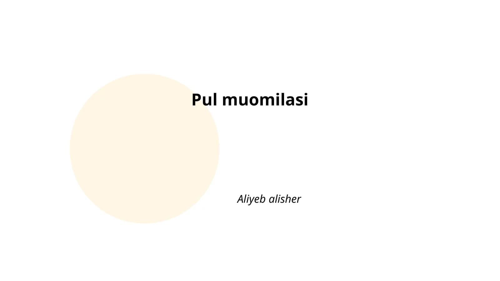 Pulning tarixi