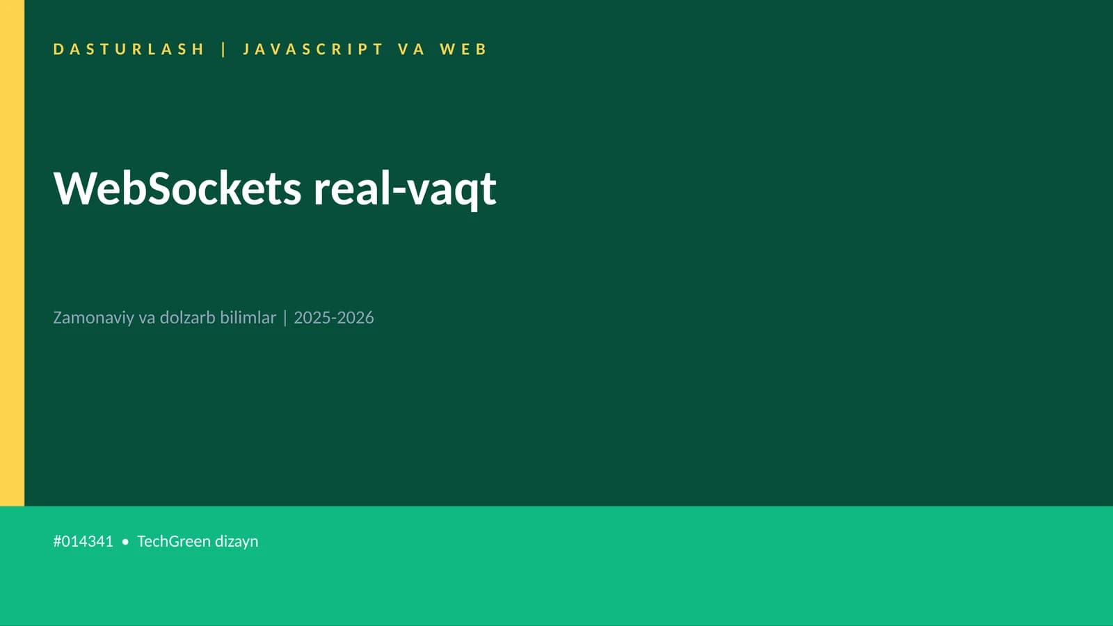 DASTURLASH | JAVASCRIPT VA WEB