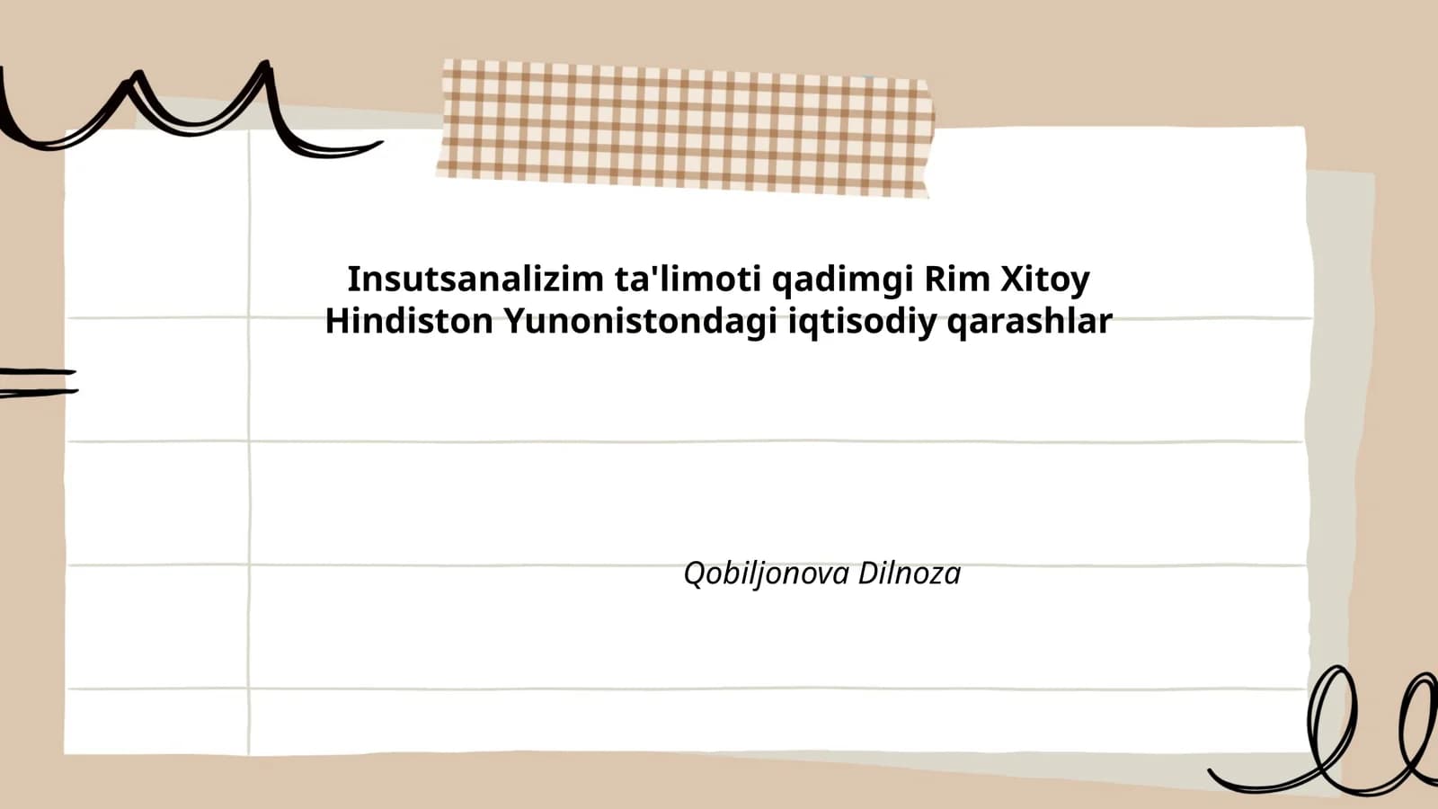 Insutsanalizim ta'limoti qadimgi Rim Xitoy Hindiston Yunonistondagi iqtisodiy qarashlar