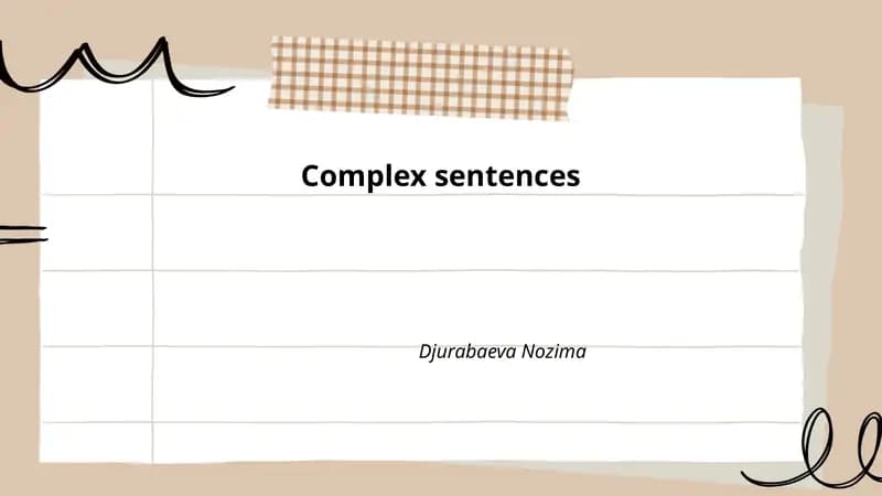 Complex sentences