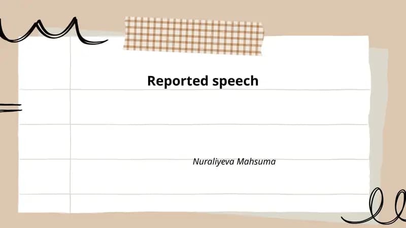 Reported speech