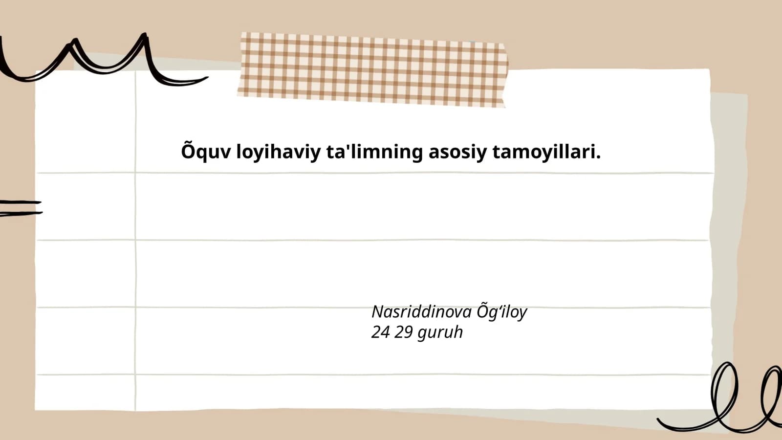 Talaba markazlashganlik loyihaviy ta'lim