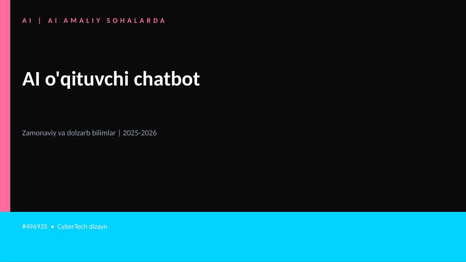 AI o'qituvchi chatbot