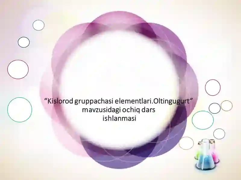 Kislorod gruppachasi elementlari. Oltingugurt