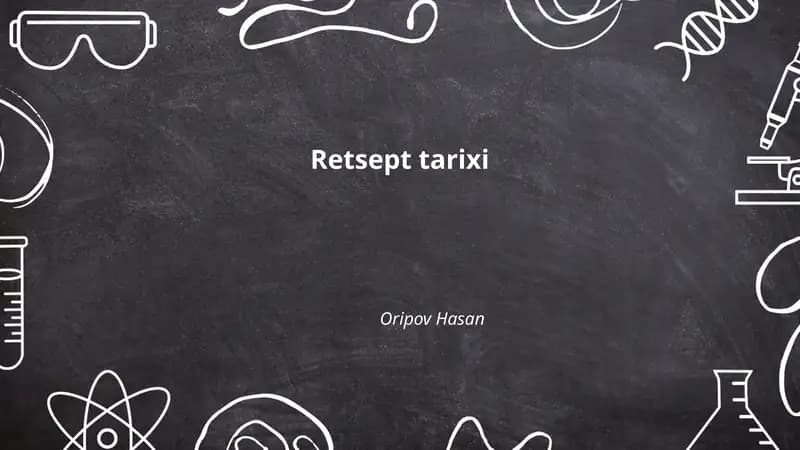 Retseptlar tarixi