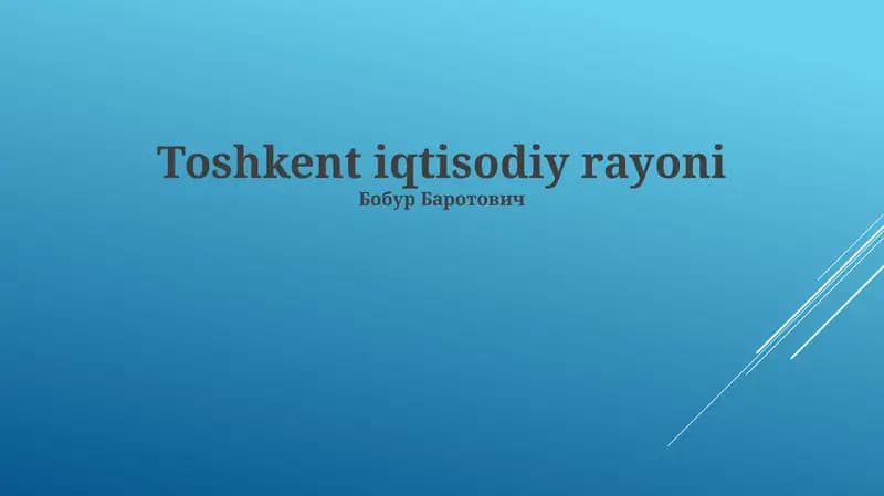 Toshkent iqtisodiy rayoni