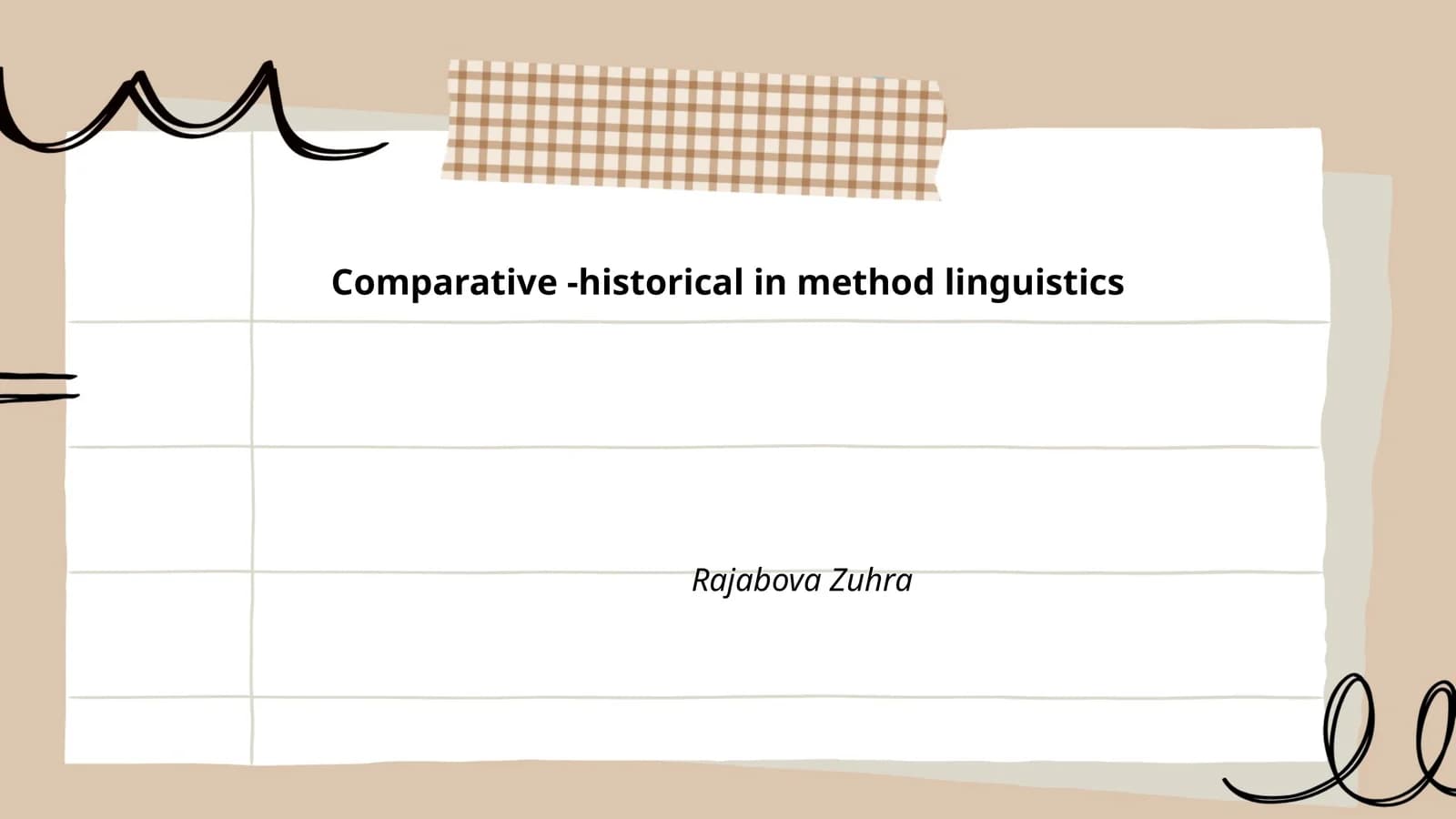 Comparative-historical in method linguistics