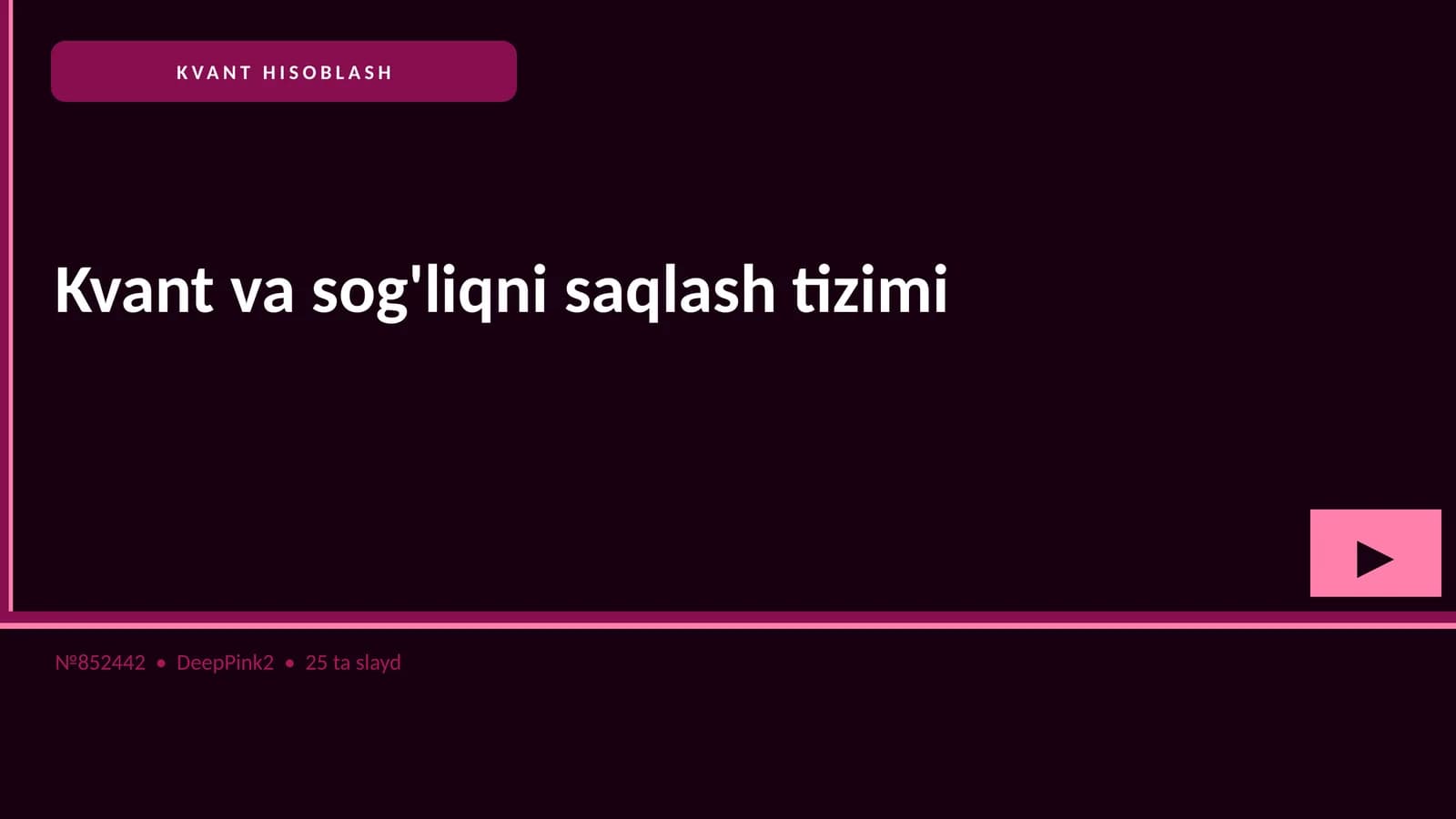 KVANT HISOBLASH