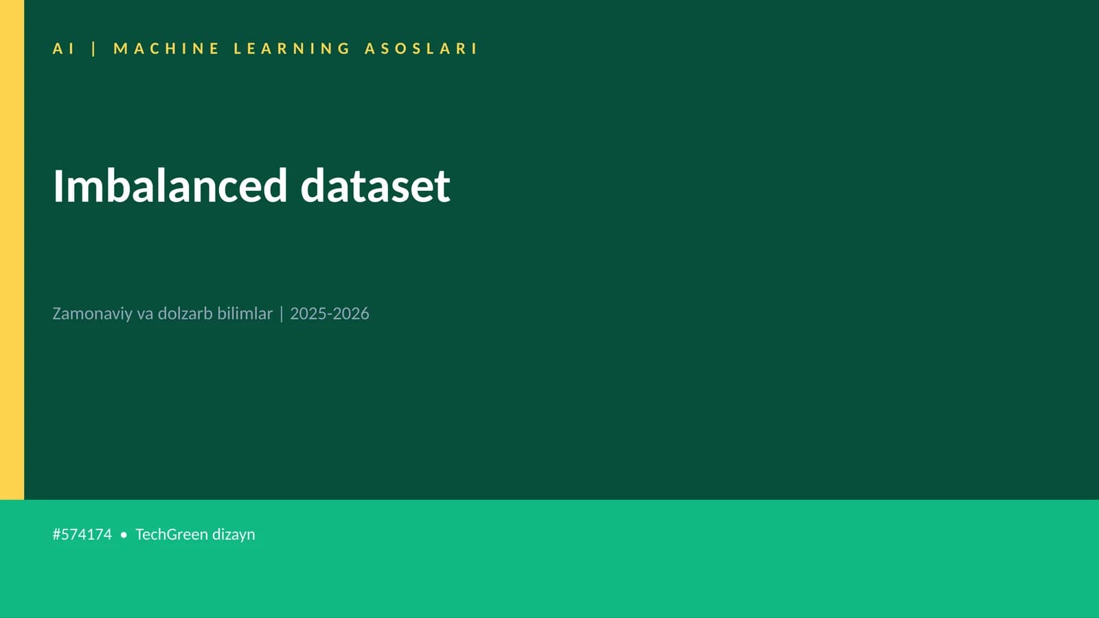 Imbalanced dataset