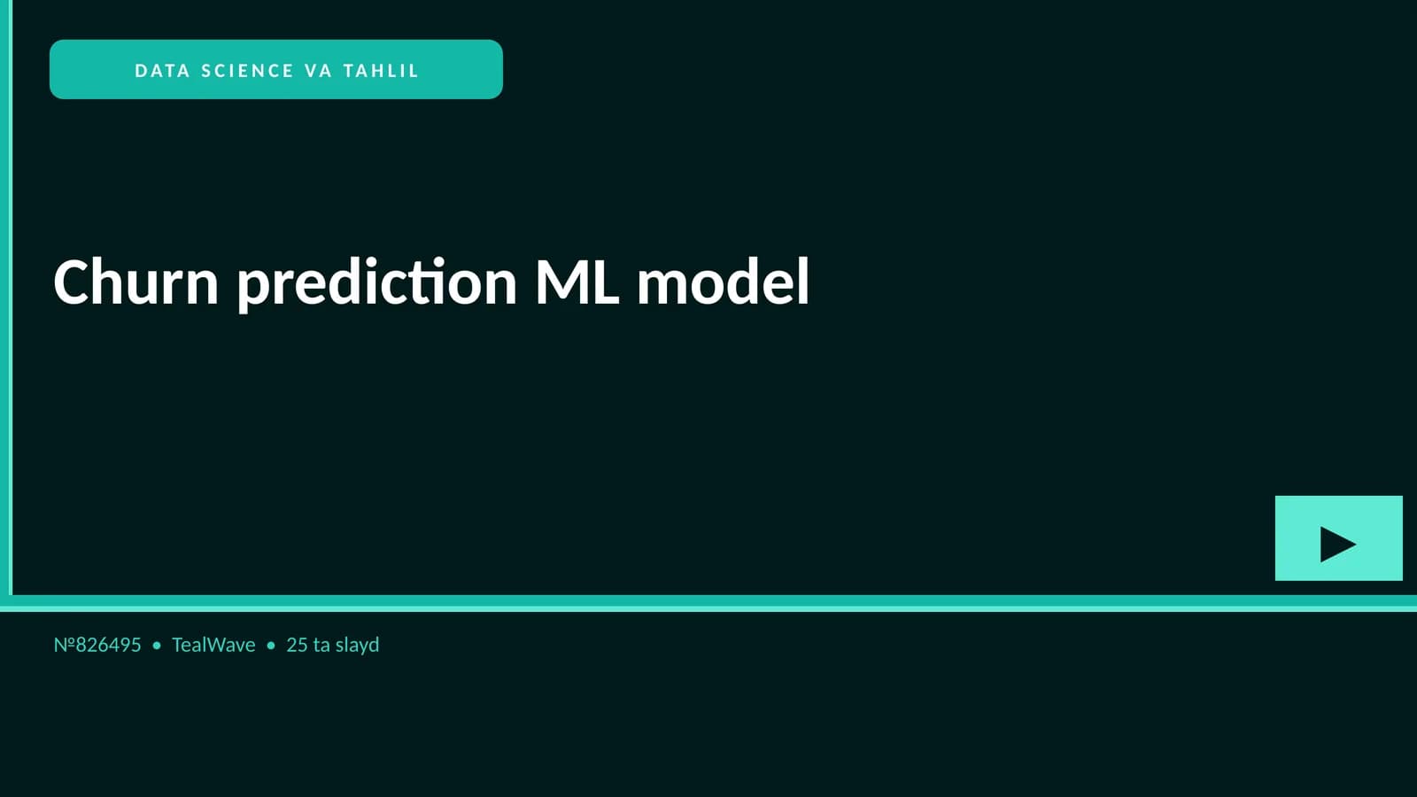 DATA SCIENCE VA TAHLIL