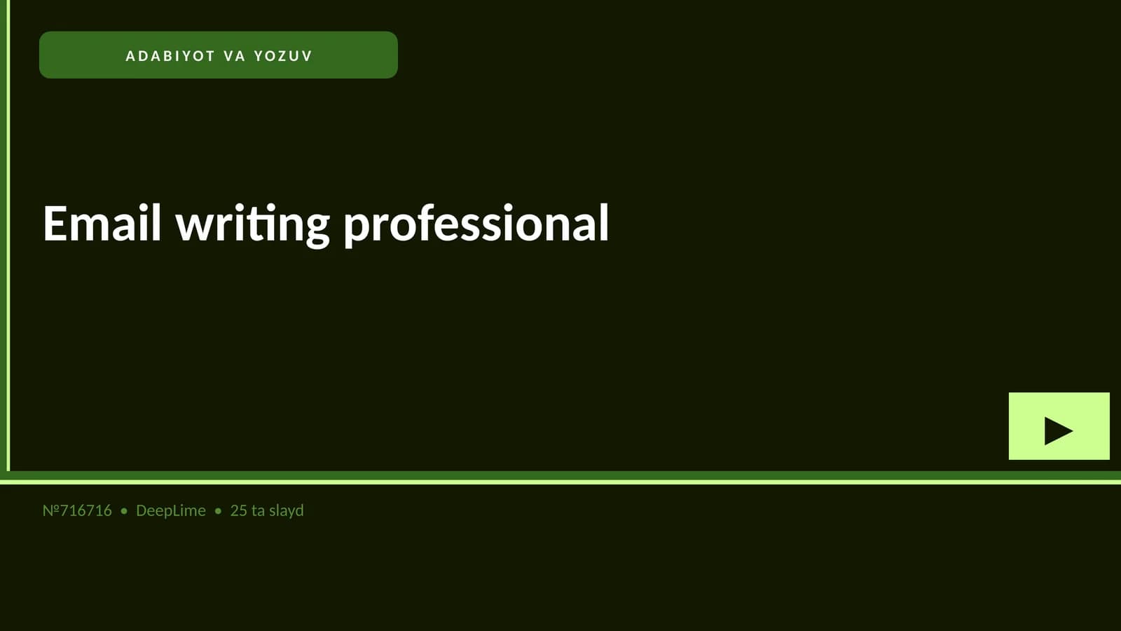 Email writing professional