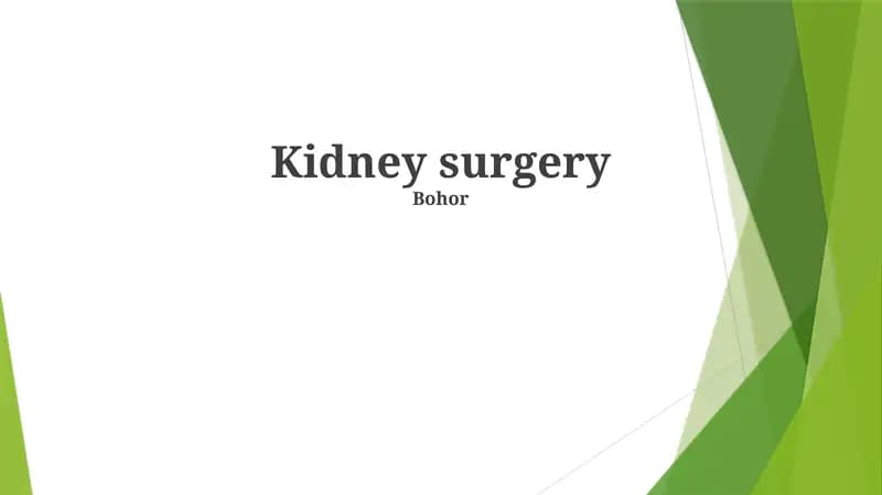 Kidney surgery
