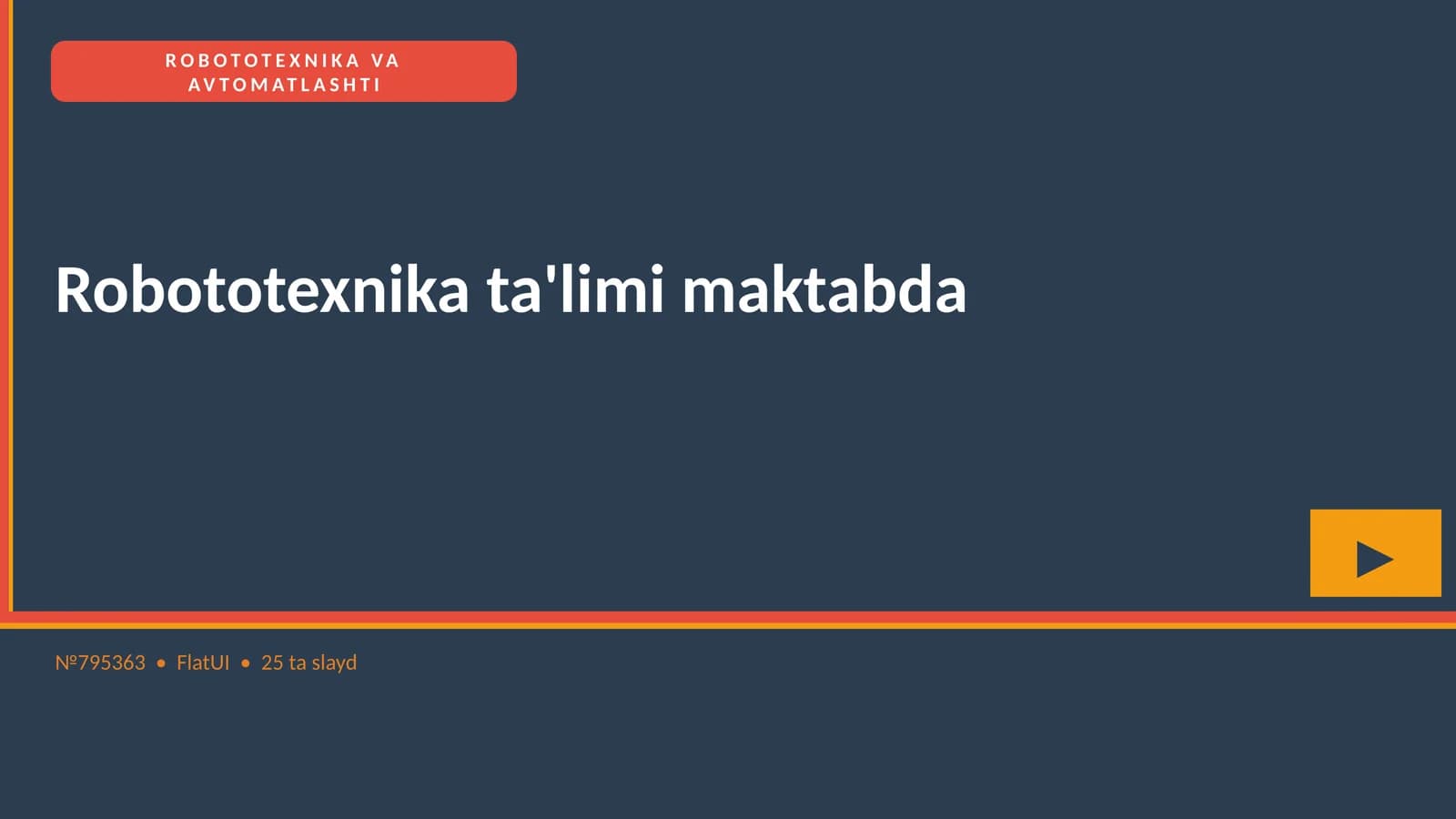 ROBOTOTEXNIKA VA AVTOMATLASHTI