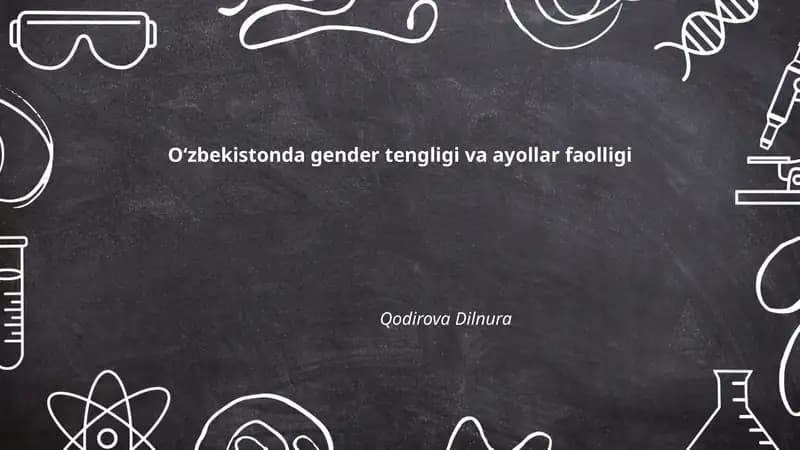 Oʻzbekistonda gender tengligi va ayollar faolligi