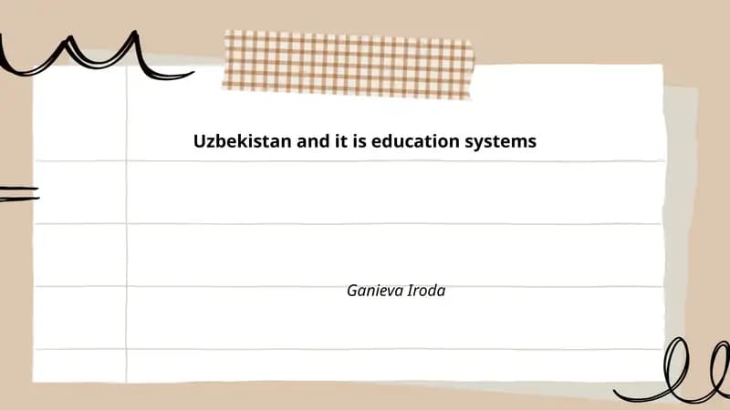 Uzbekistan and it is education systems