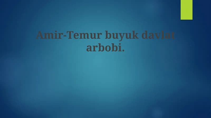 Amir-Temurbuyukdavlatarbobi