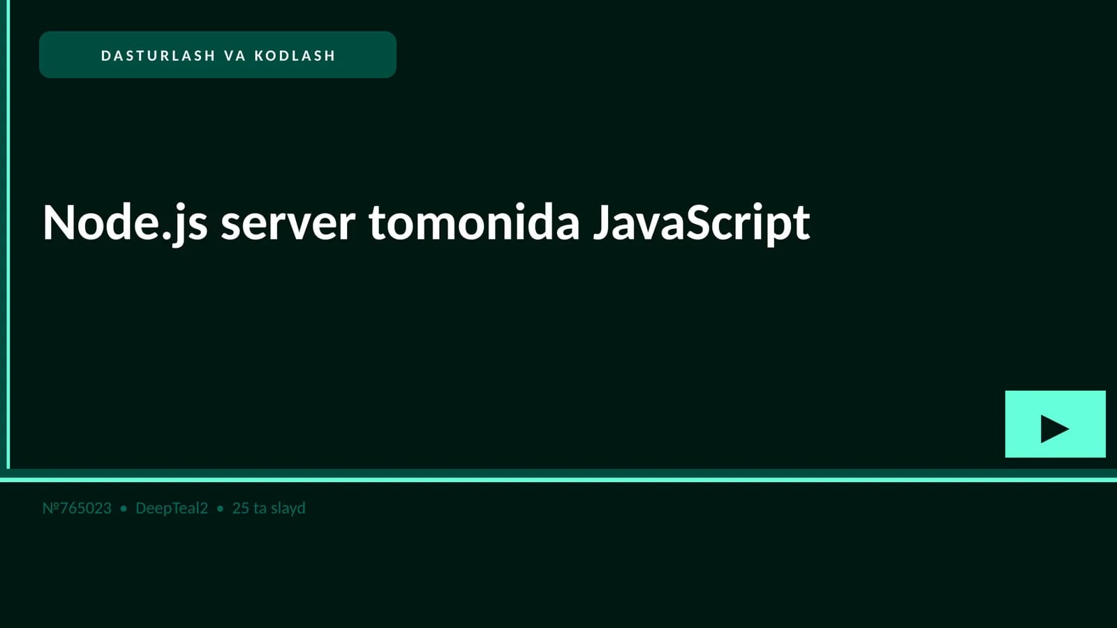Node.js serverda JavaScript