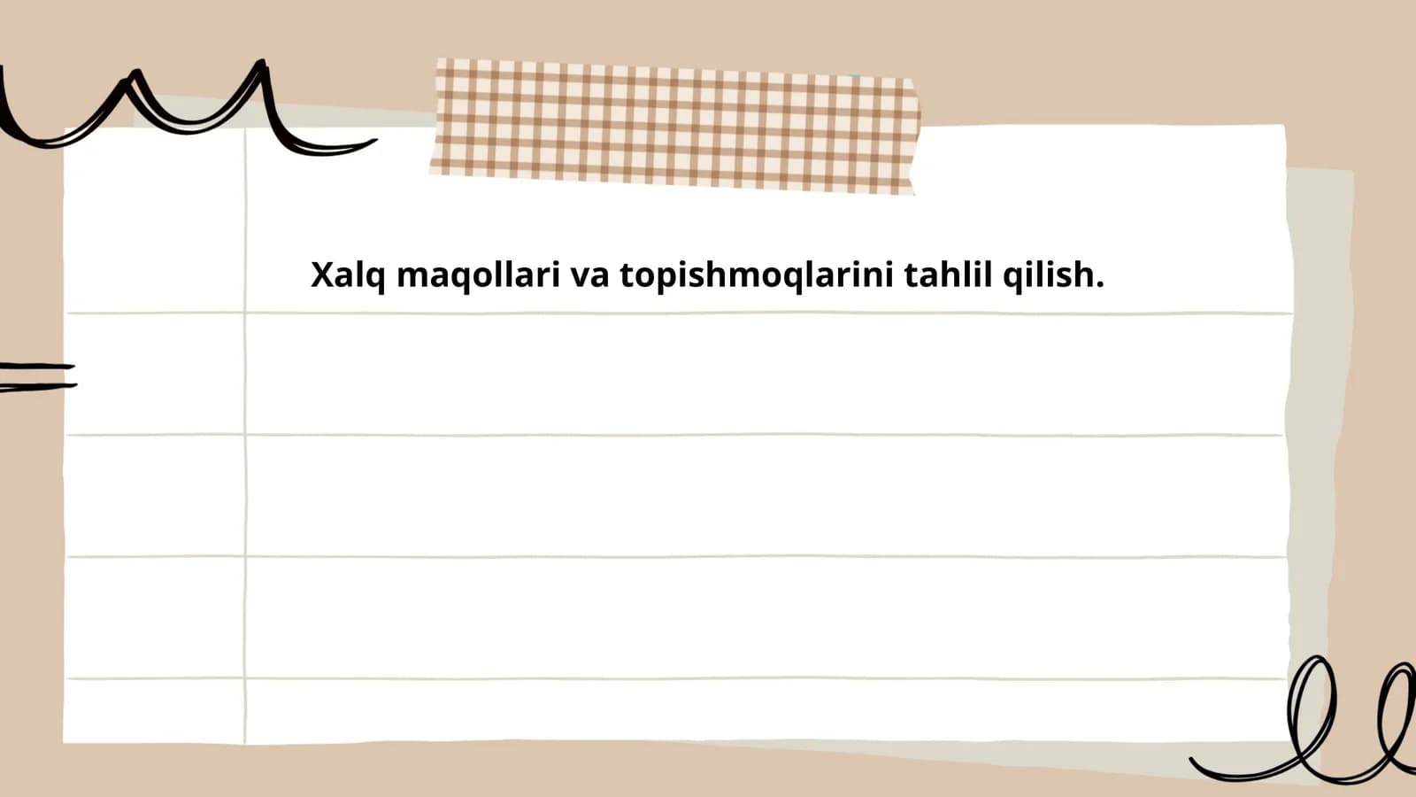 Xalq maqollari va topishmoqlarini tahlil qilish