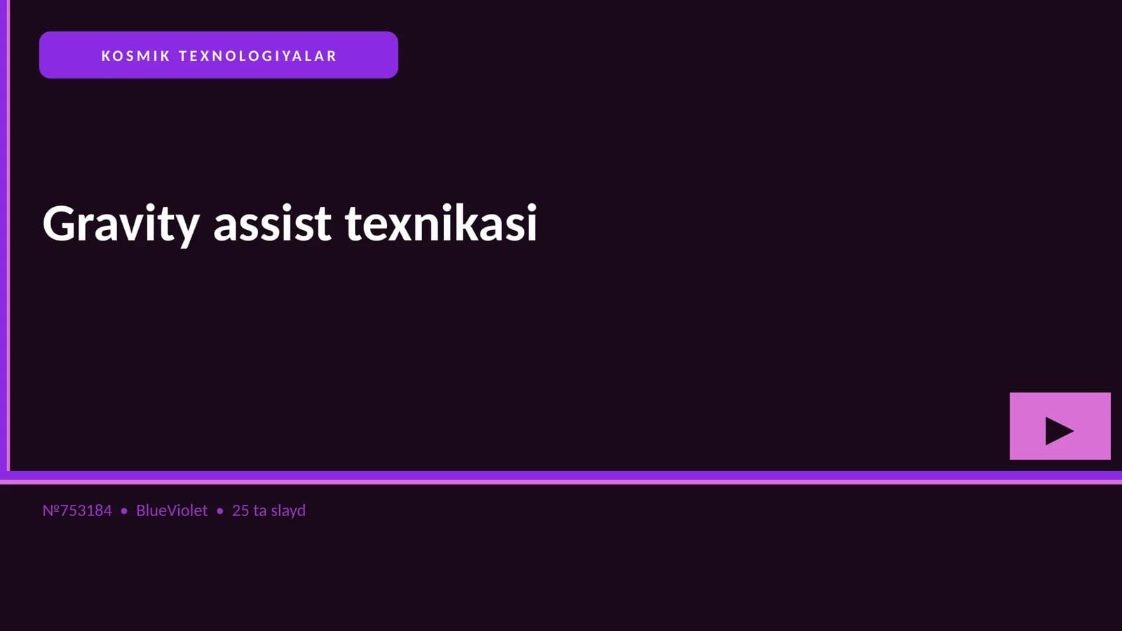 Gravity assist texnikasi