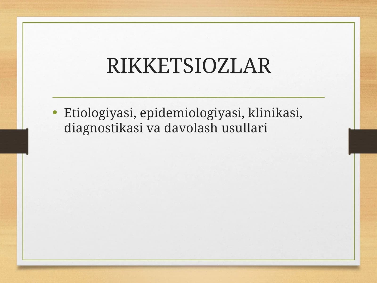 RIKKETSIOZLAR