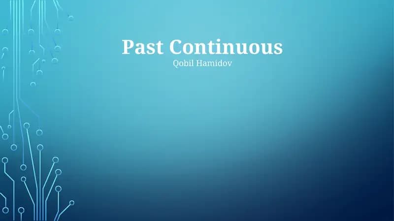 Past Continuous