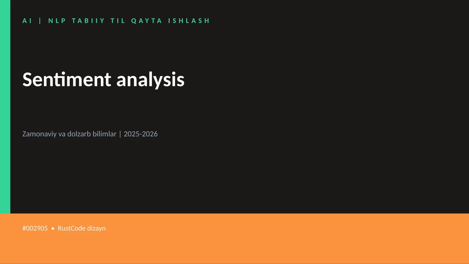 Sentiment analysis